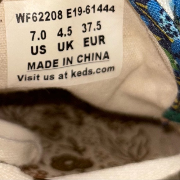 Women's Keds x Rifle Paper Co. Kickback Sneaker size 7 - Picture 7 of 8